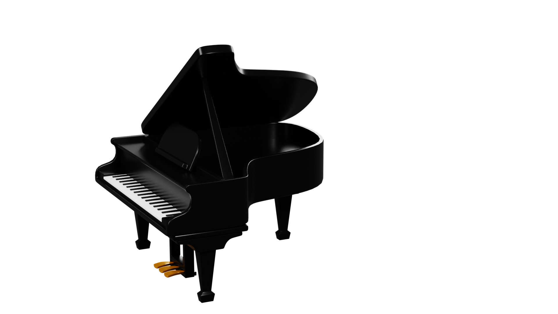3D Grand Piano 3D model_6