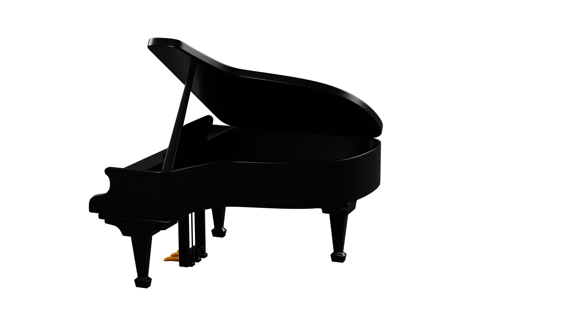 3D Grand Piano 3D model_9