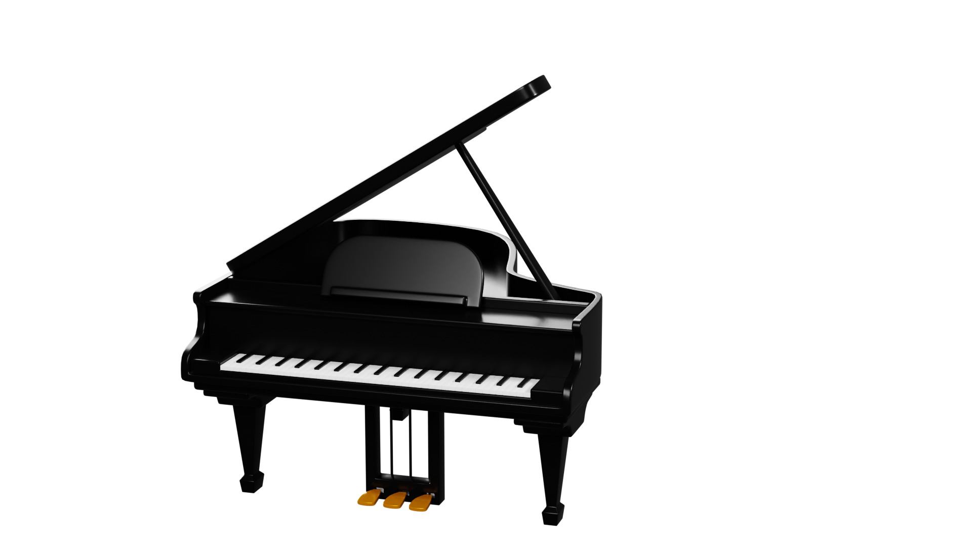 3D Grand Piano 3D model_3