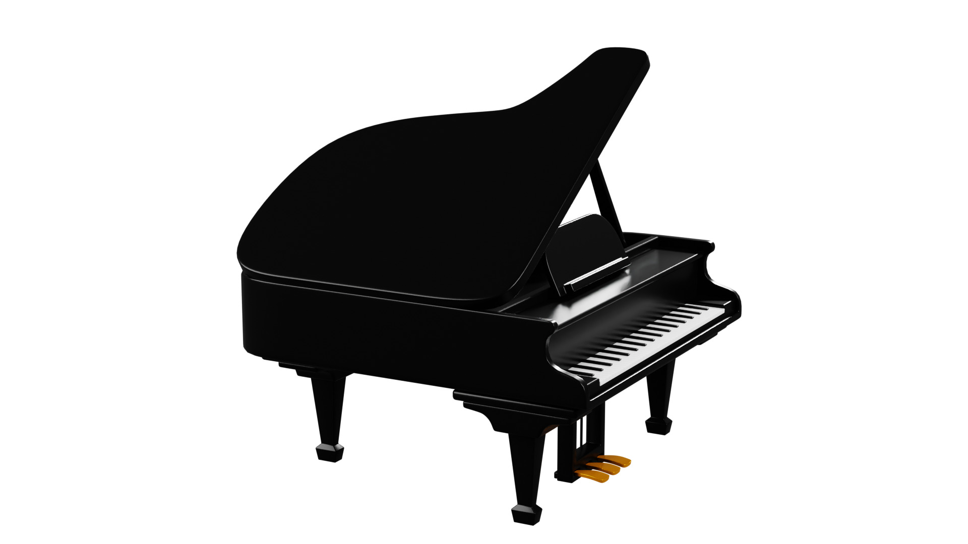 3D Grand Piano 3D model_21