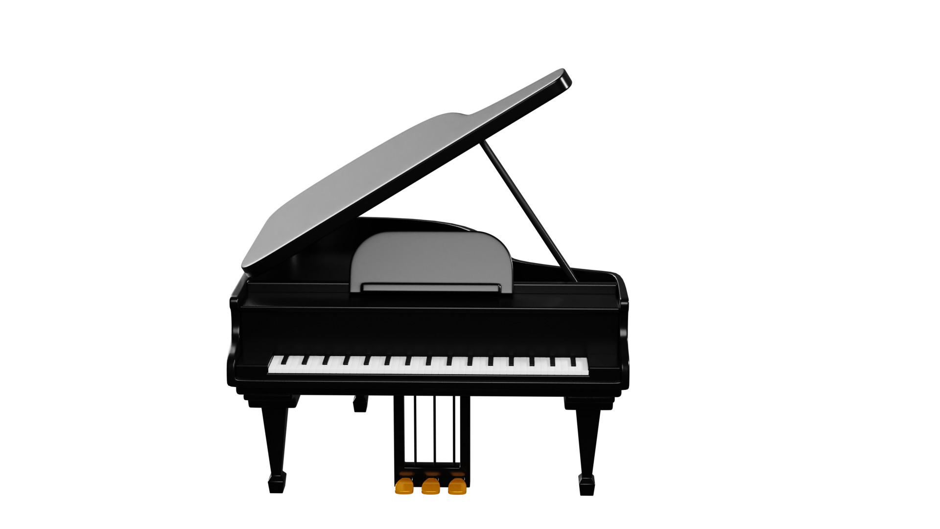 3D Grand Piano 3D model_2