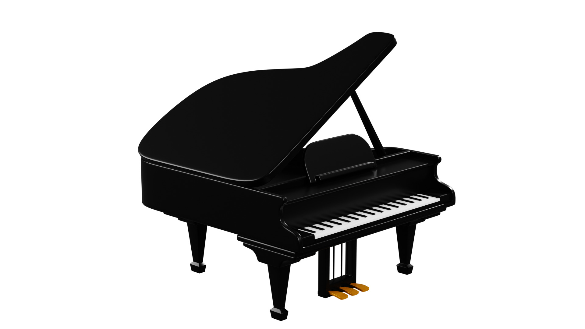 3D Grand Piano 3D model_22