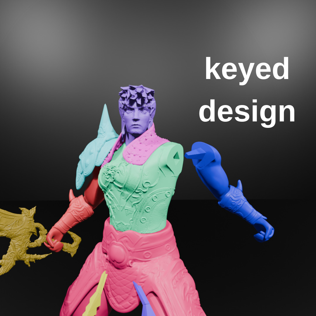 Metin2 3D Print Warrior Devils Horn Armour and Rune Sword 3D print model_2