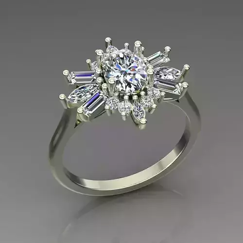 Solitaire Ring 3D print model
