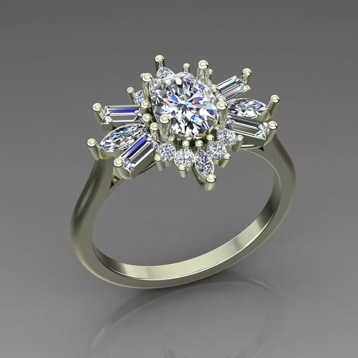 Solitaire Ring 3D print model_0