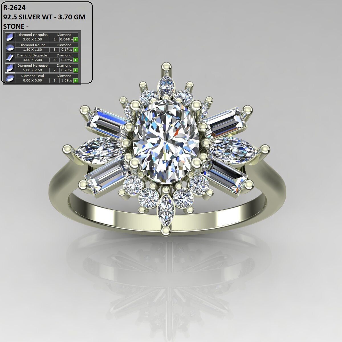 Solitaire Ring 3D print model_1