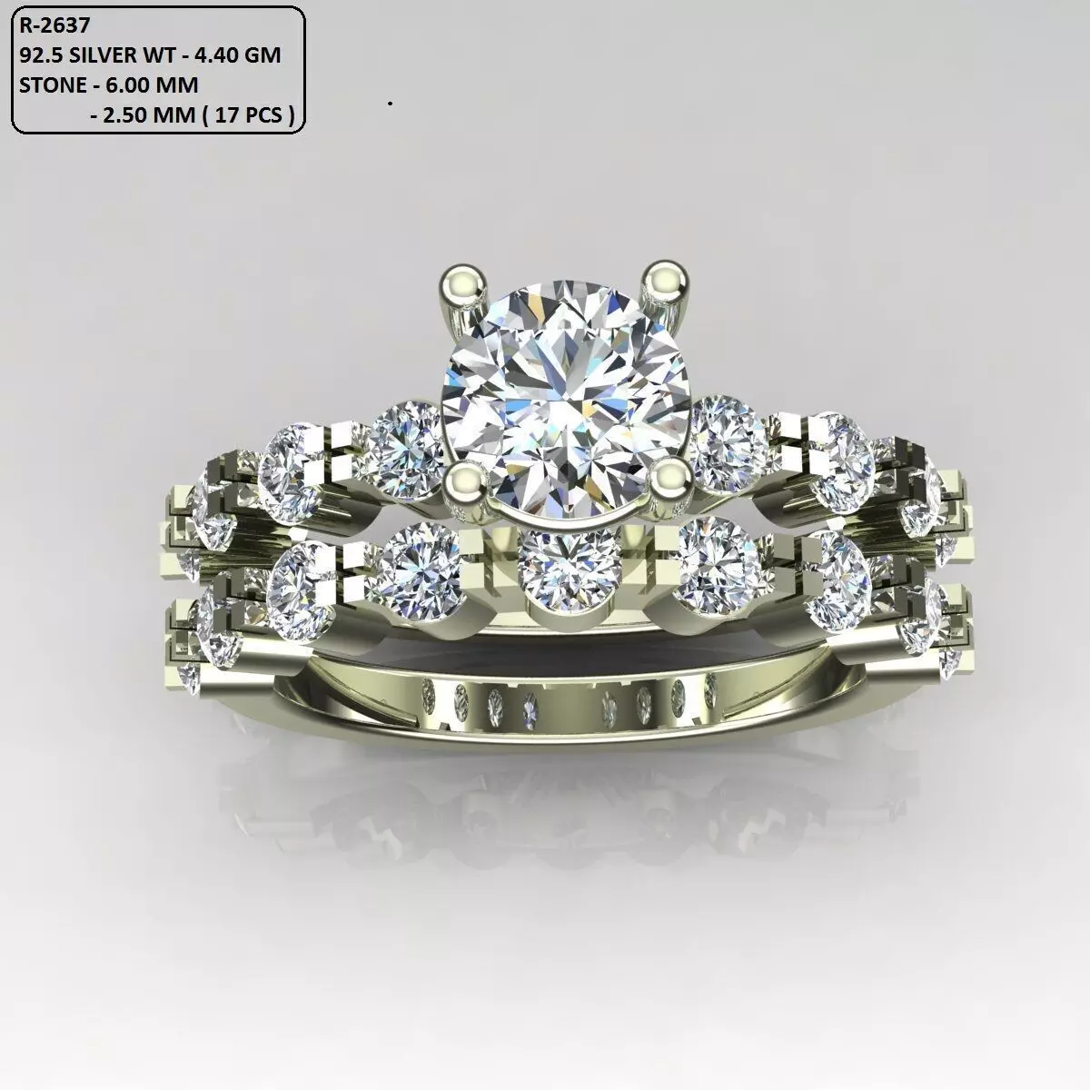 Solitaire Ring 3D print model_0