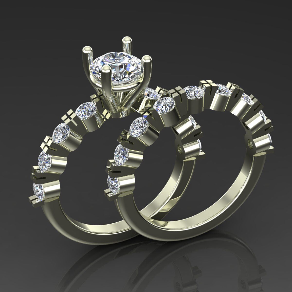 Solitaire Ring 3D print model_3