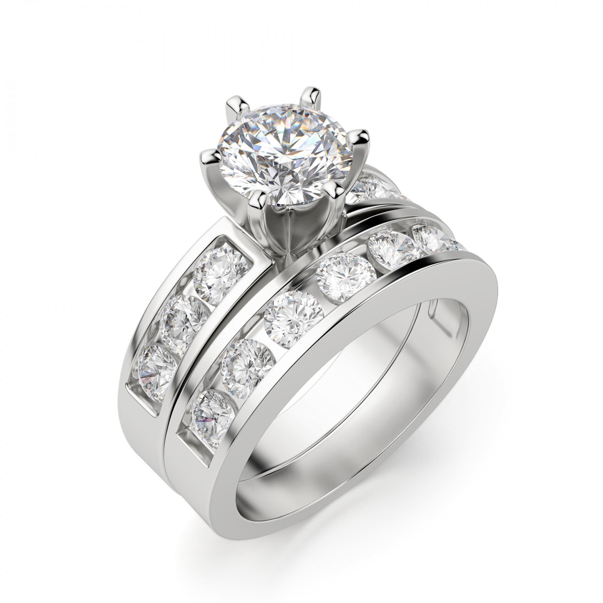Solitaire Ring 3D print model_2