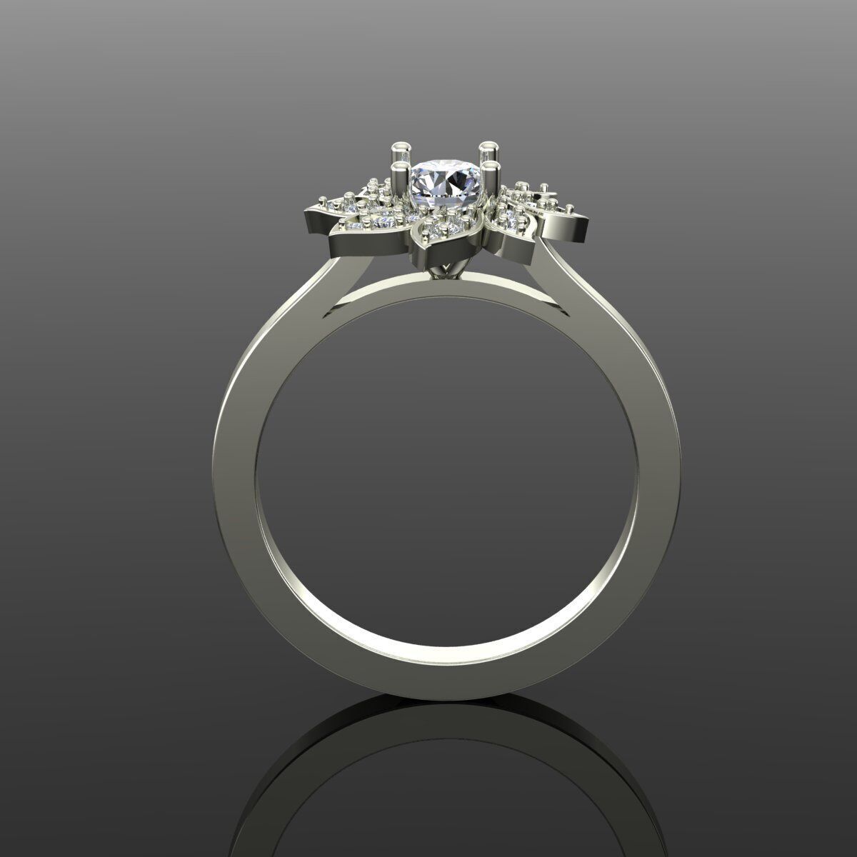 Solitaire Ring 3D print model_4
