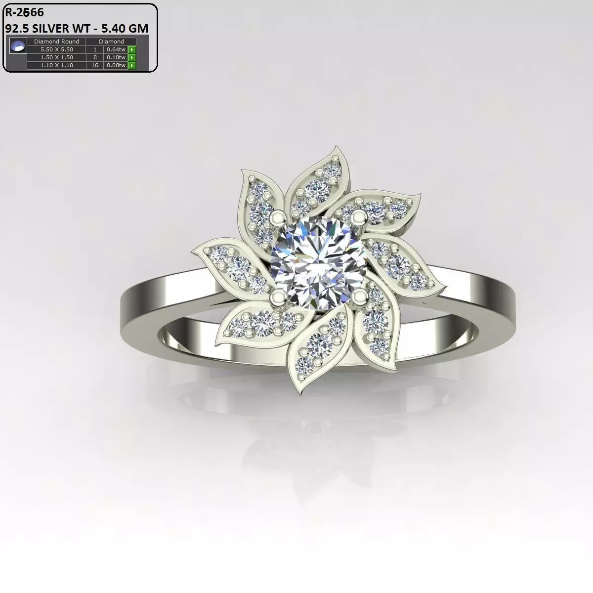 Solitaire Ring 3D print model_0
