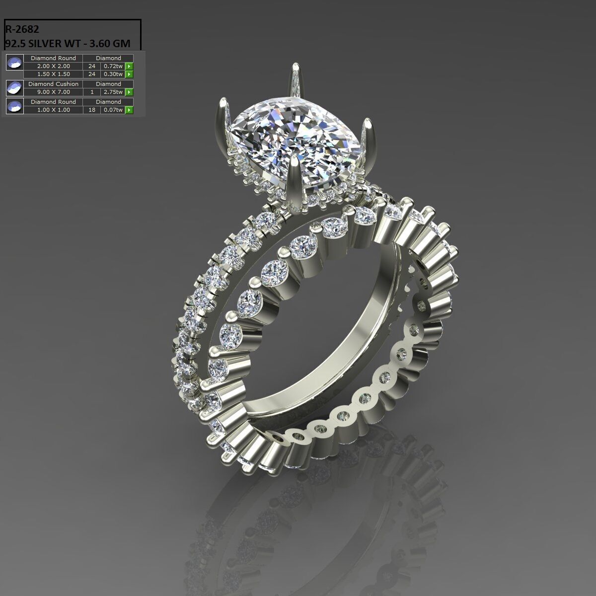 Solitaire Ring 3D print model_1