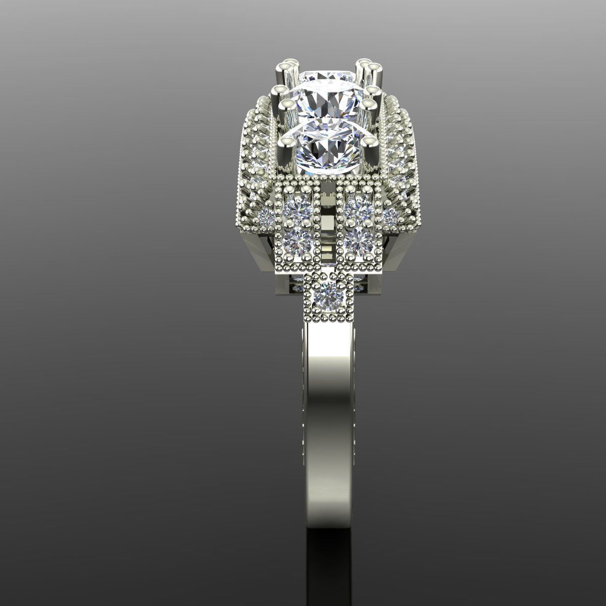 Solitaire Ring 3D print model_1