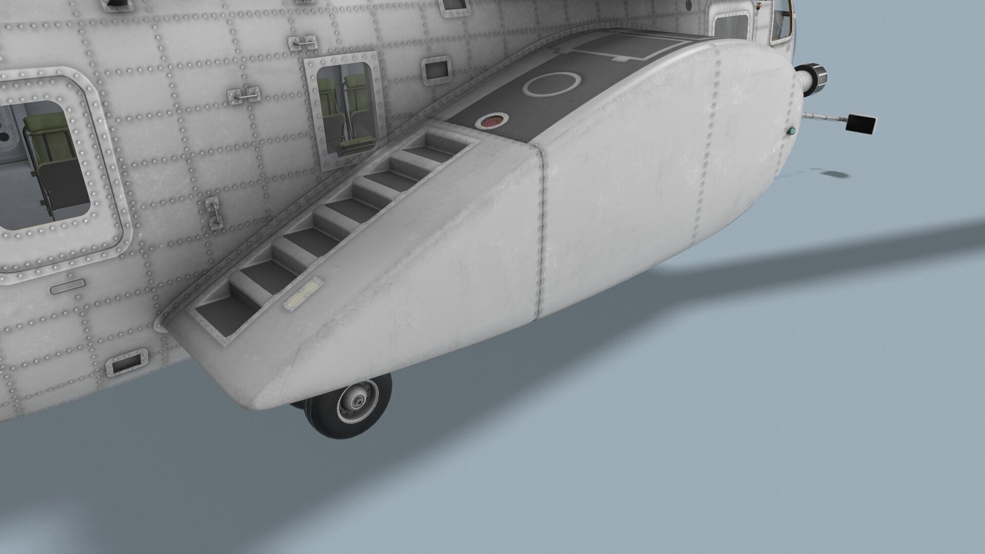  MH-53E Sea Dragon Blank Livery Complex Animtion Low-poly 3D model_11