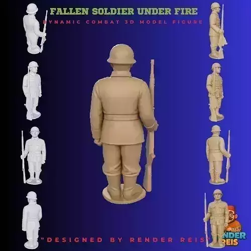 Standing Soldier at Attention3 3D print model