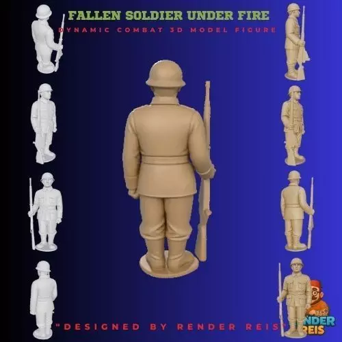 Standing Soldier at Attention3 3D print model