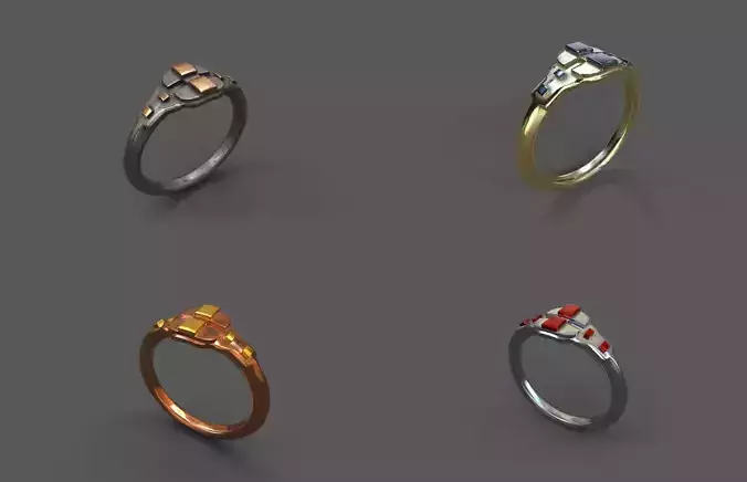 High-Quality 3D Ring Model Pack 4