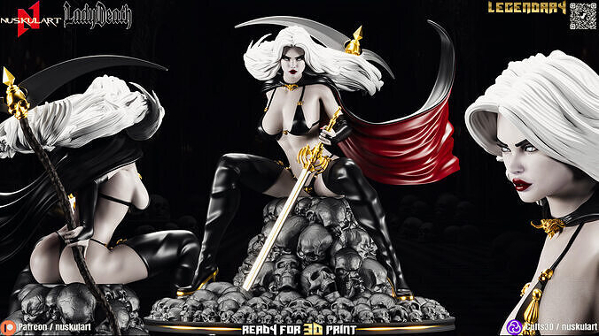 Lady Death - Coffin Comics - Collectible Legendary 3D Printing 3D print model