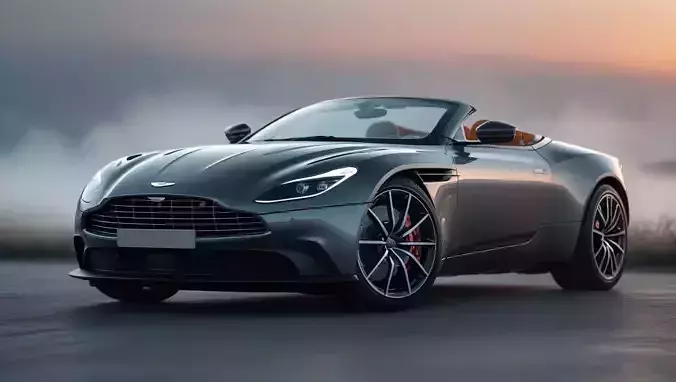 Aston martin DBS superleggera volante inspired Low-poly 3D model