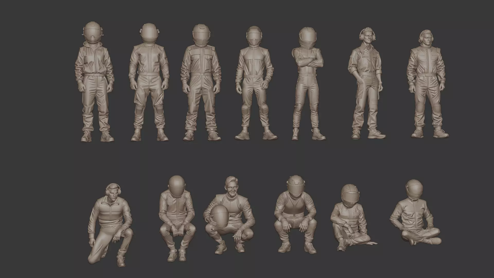 Sport race team figure  3D print model_0