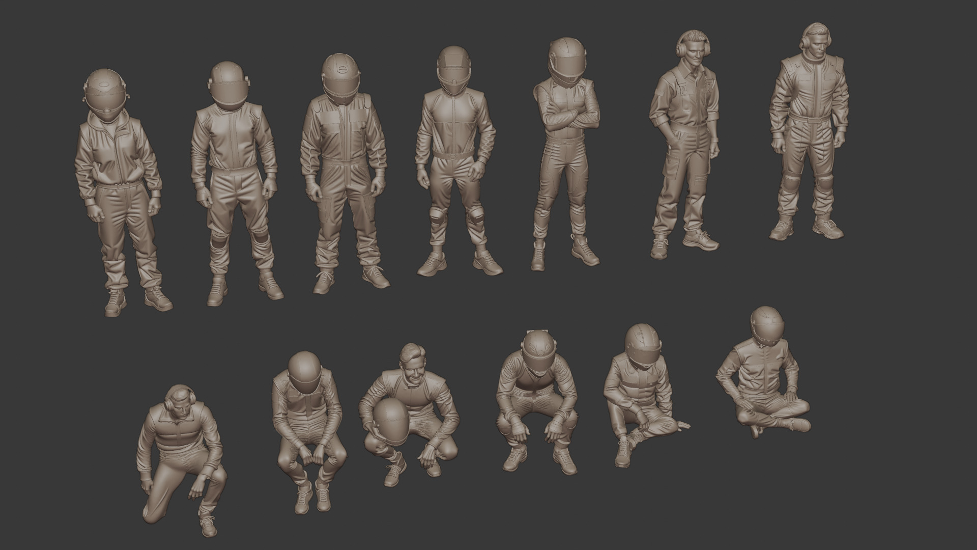 Sport race team figure  3D print model_4