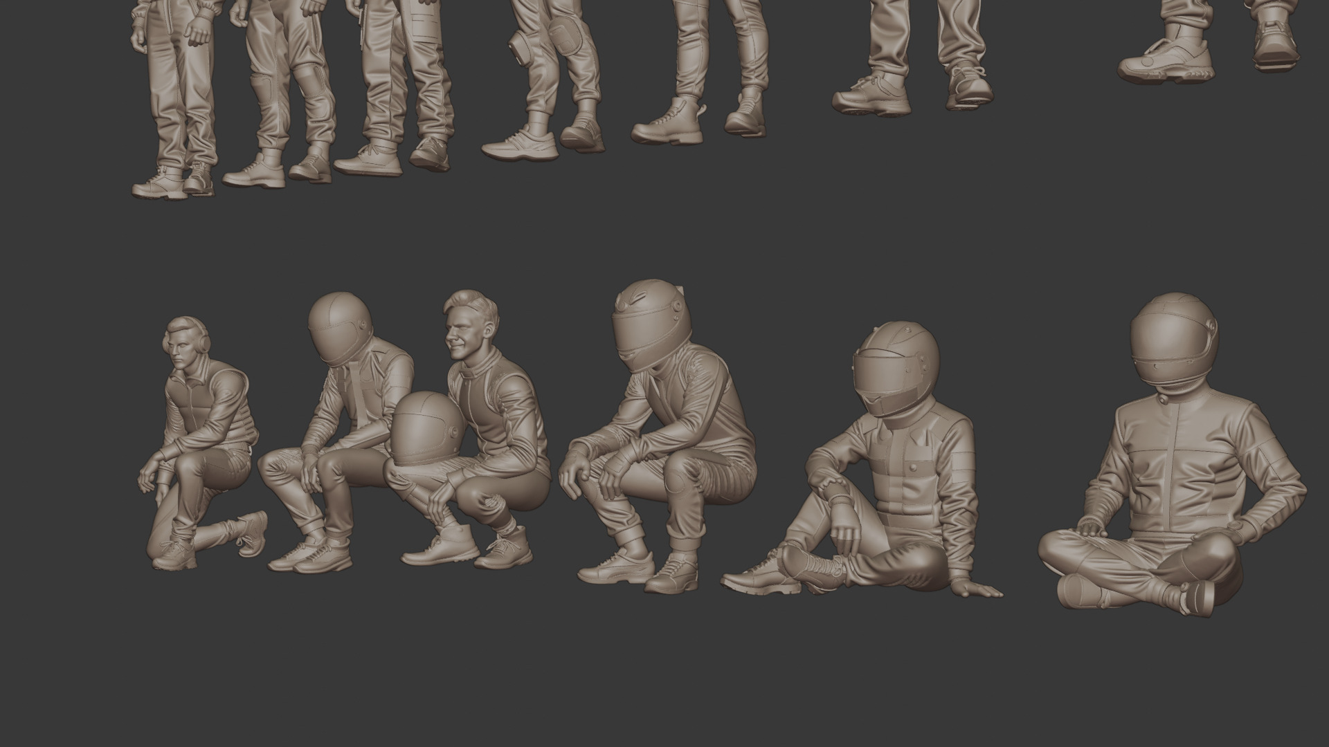 Sport race team figure  3D print model_2