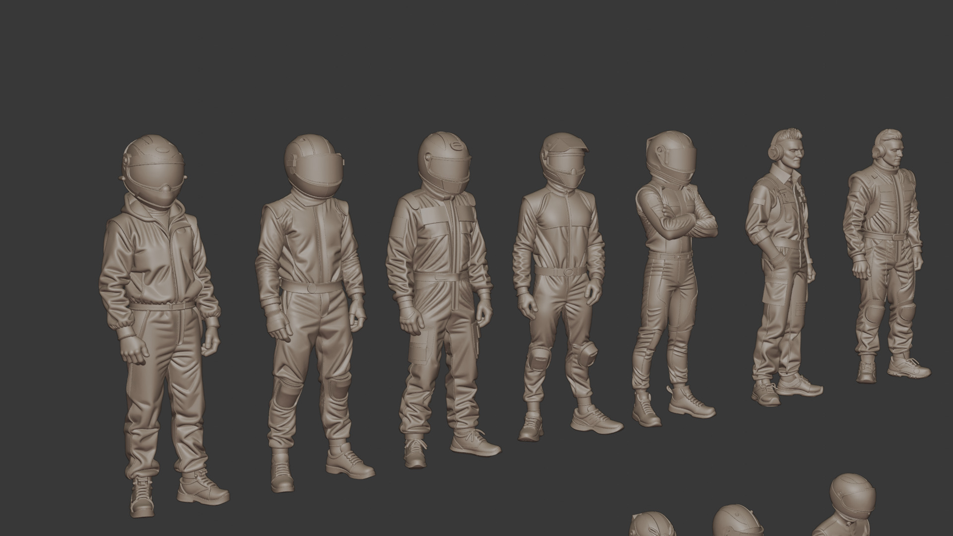 Sport race team figure  3D print model_1