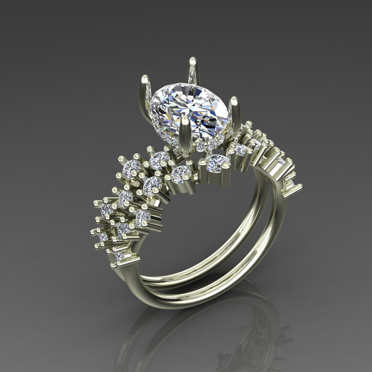 Solitaire Ring 3D print model_1