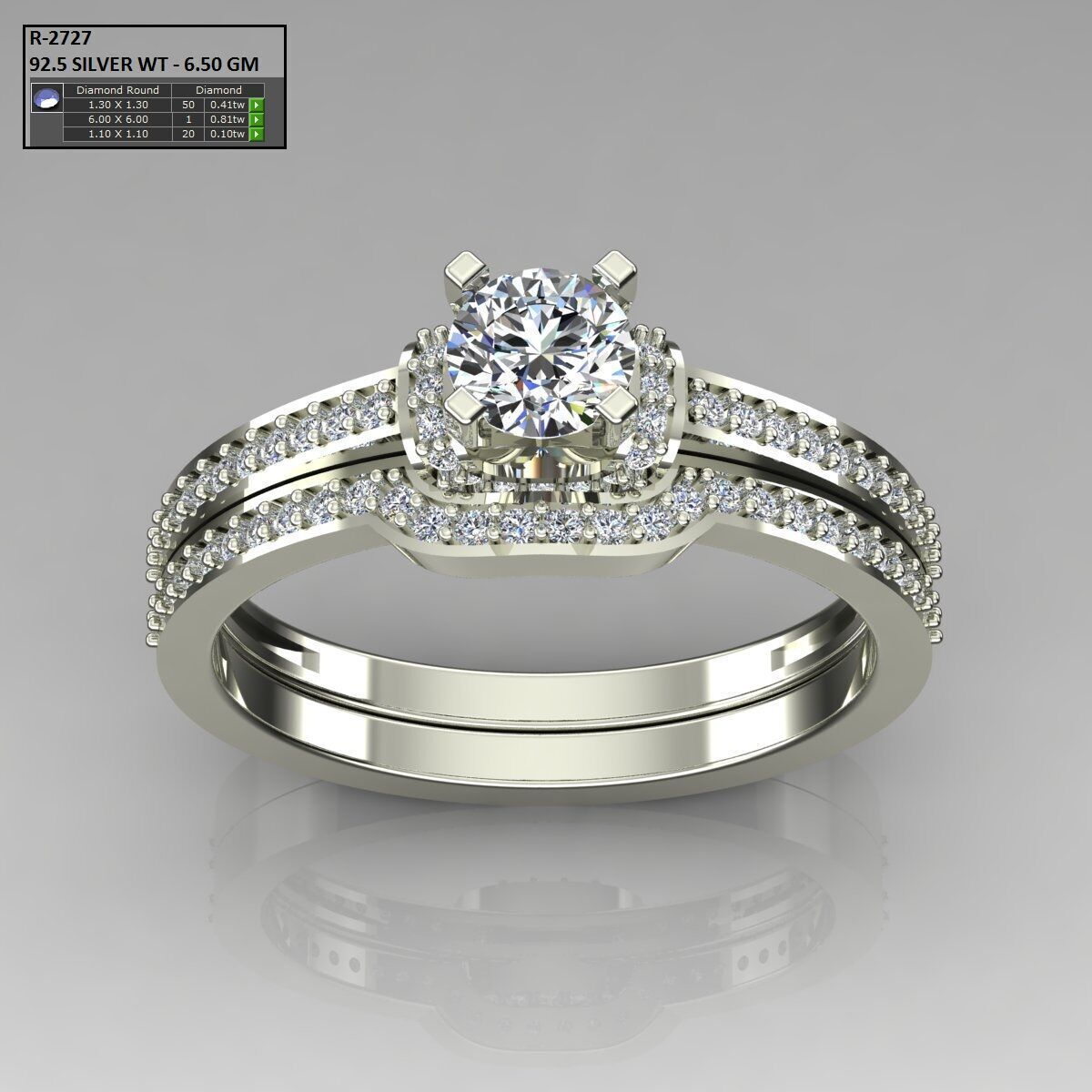 Solitaire Ring 3D print model_4