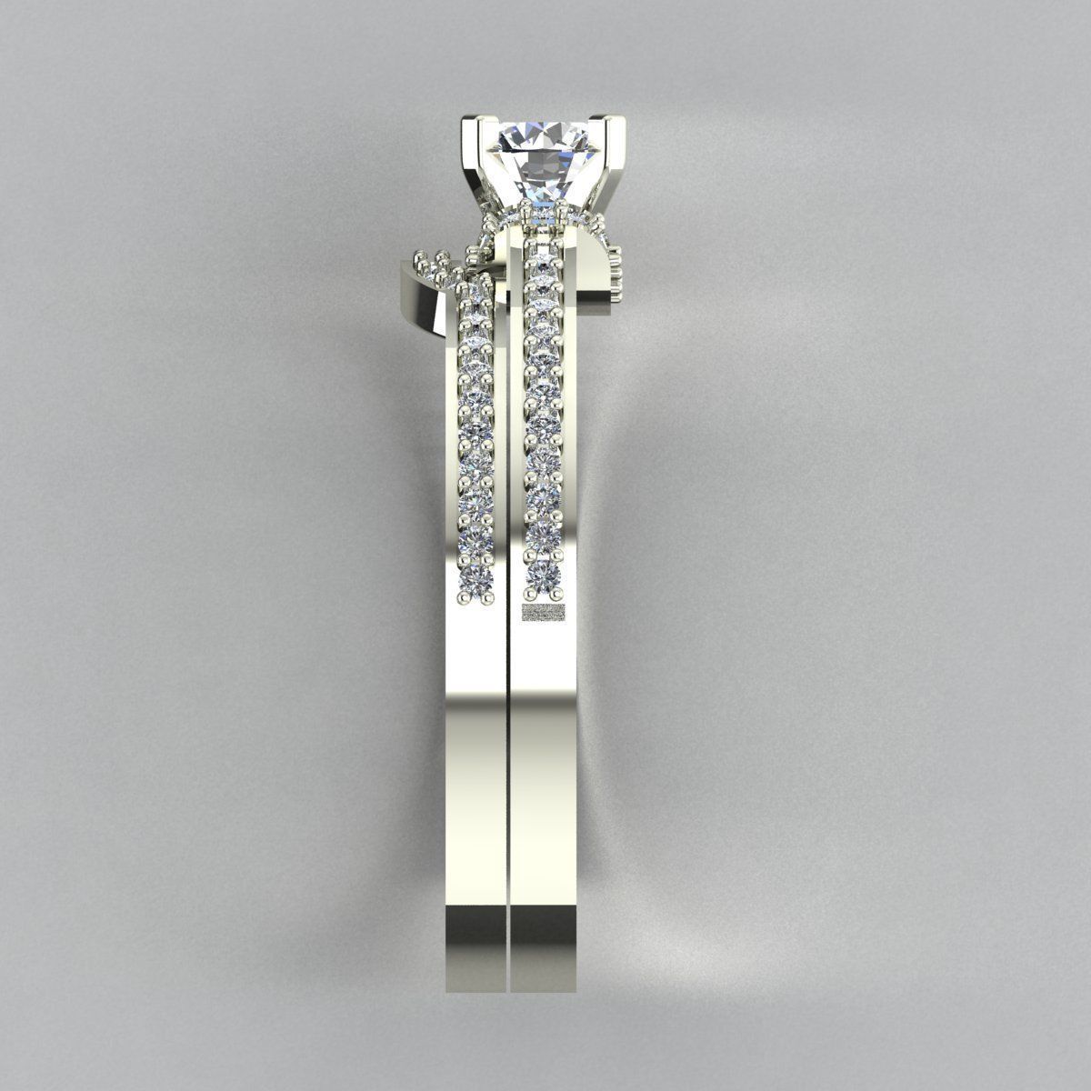 Solitaire Ring 3D print model_1