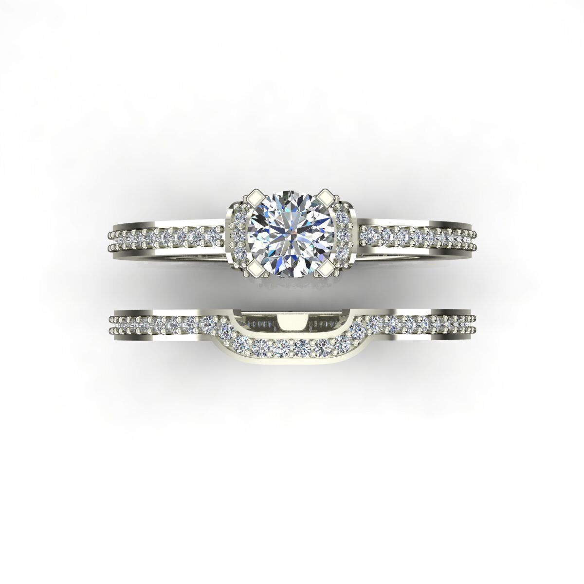 Solitaire Ring 3D print model_2