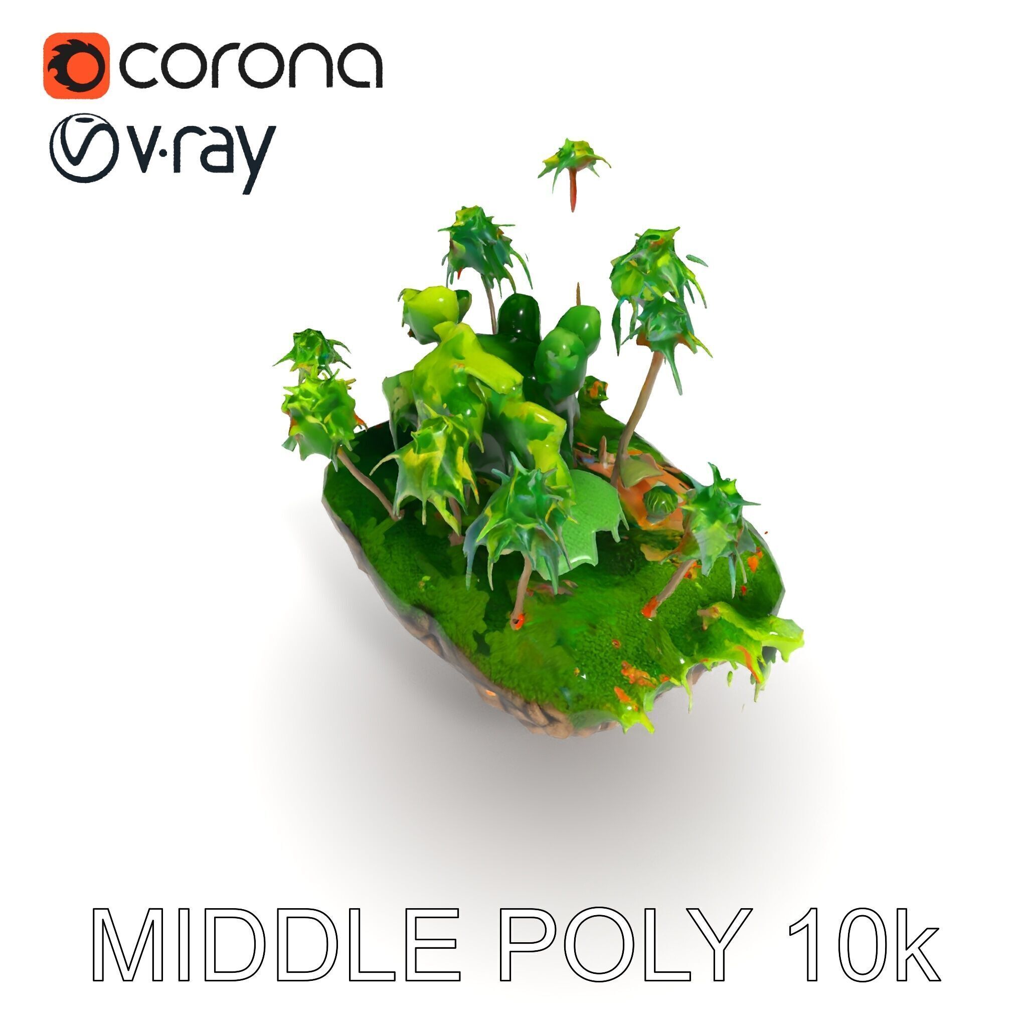 Tropical Island Paradise model pack Low-poly 3D model_22