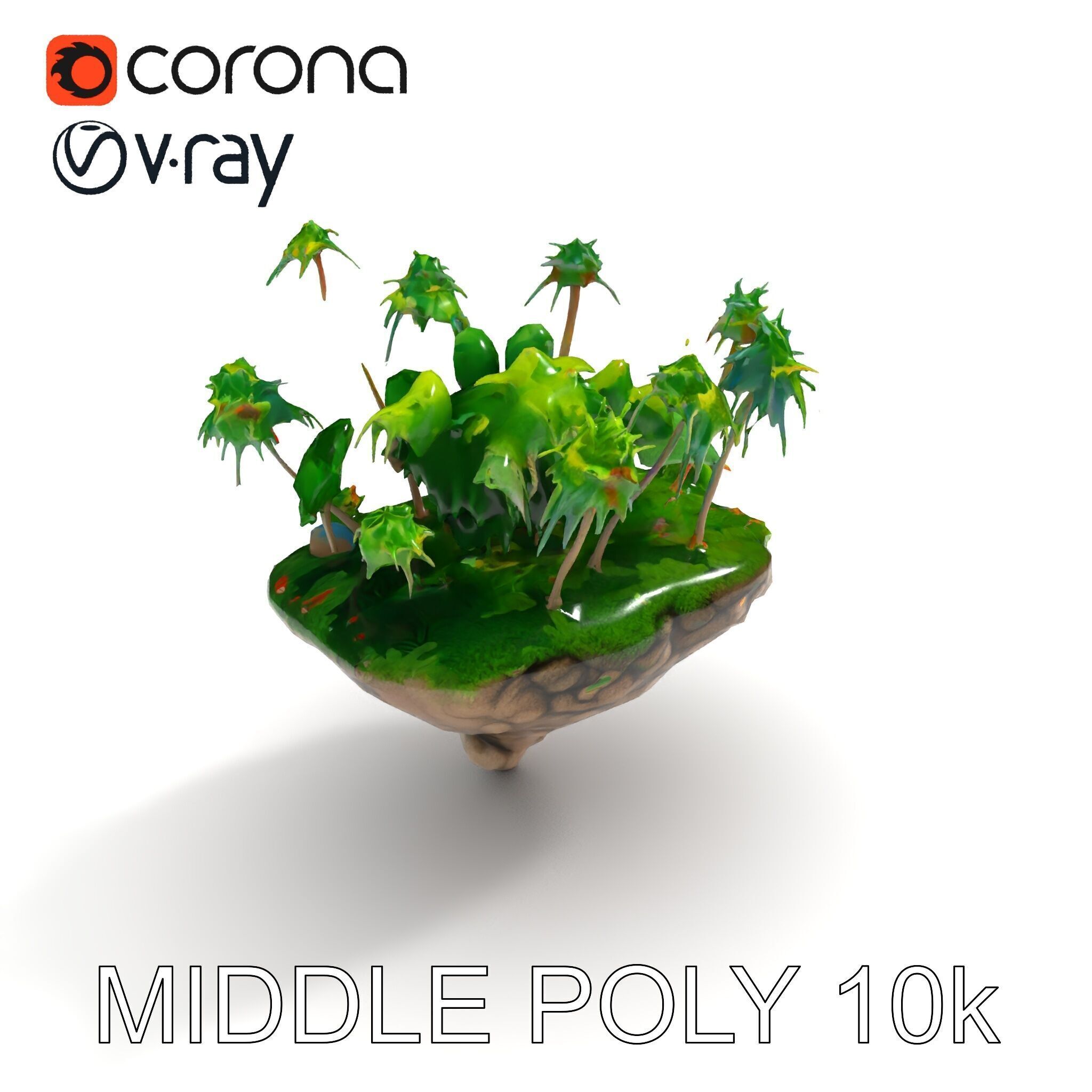 Tropical Island Paradise model pack Low-poly 3D model_12