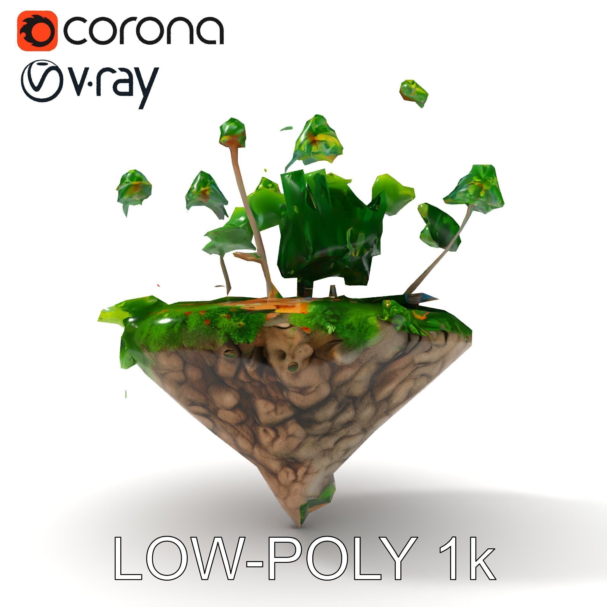 Tropical Island Paradise model pack Low-poly 3D model_13