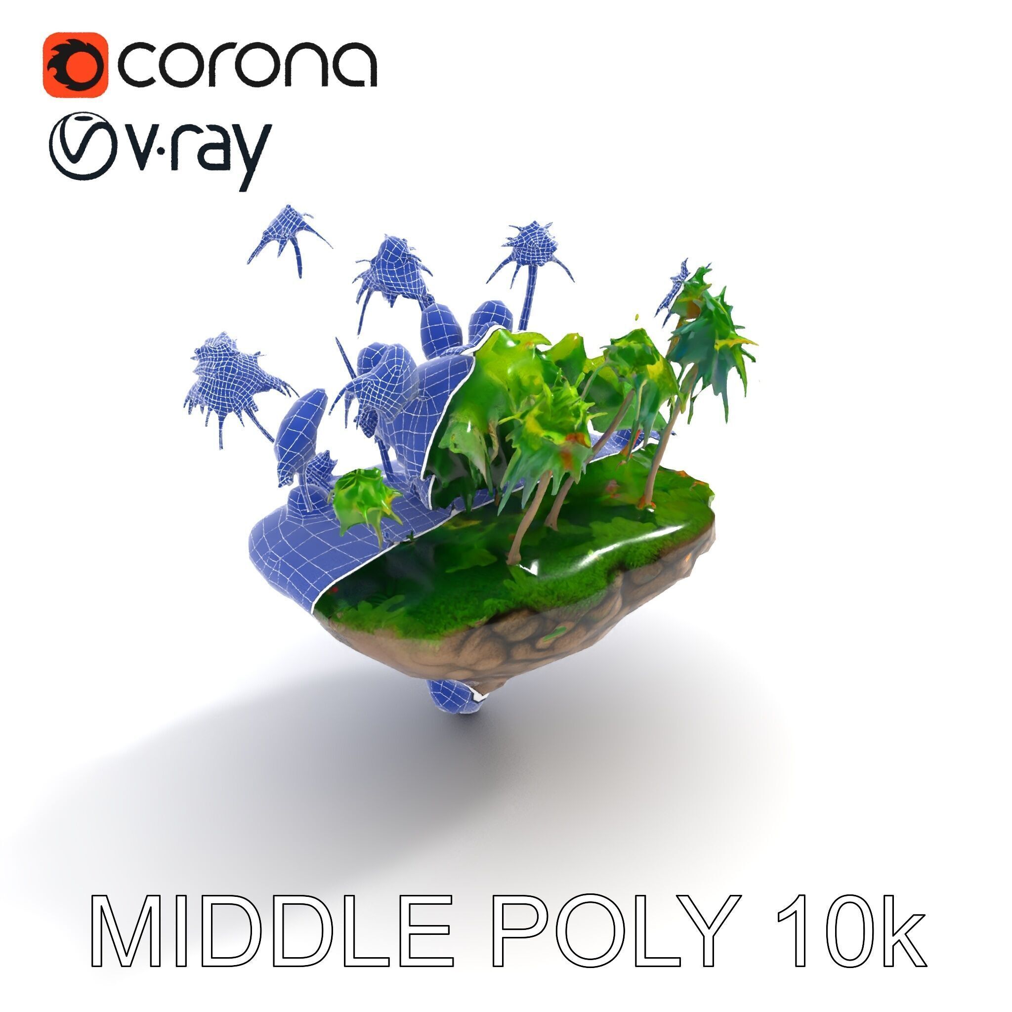 Tropical Island Paradise model pack Low-poly 3D model_27