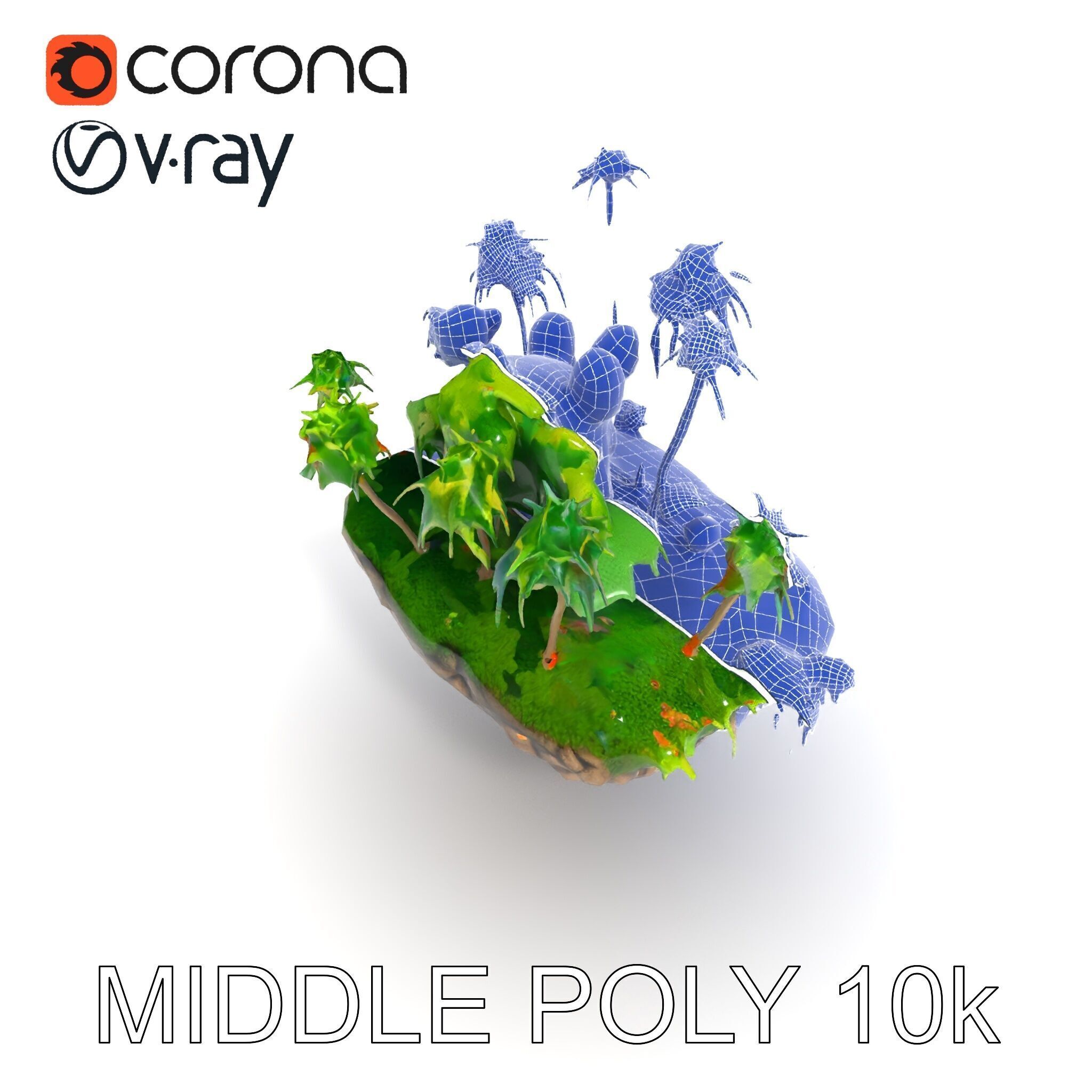 Tropical Island Paradise model pack Low-poly 3D model_19