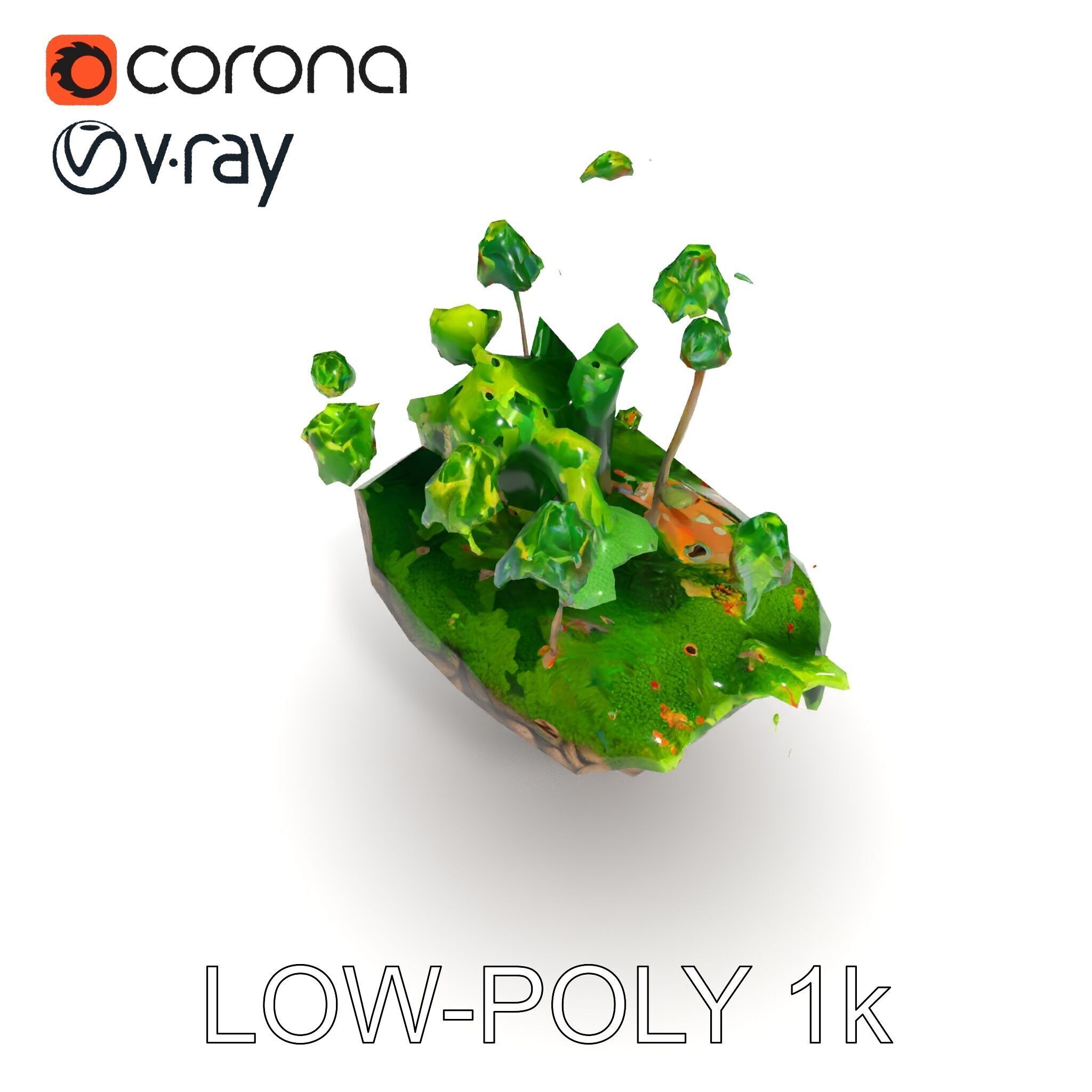 Tropical Island Paradise model pack Low-poly 3D model_16