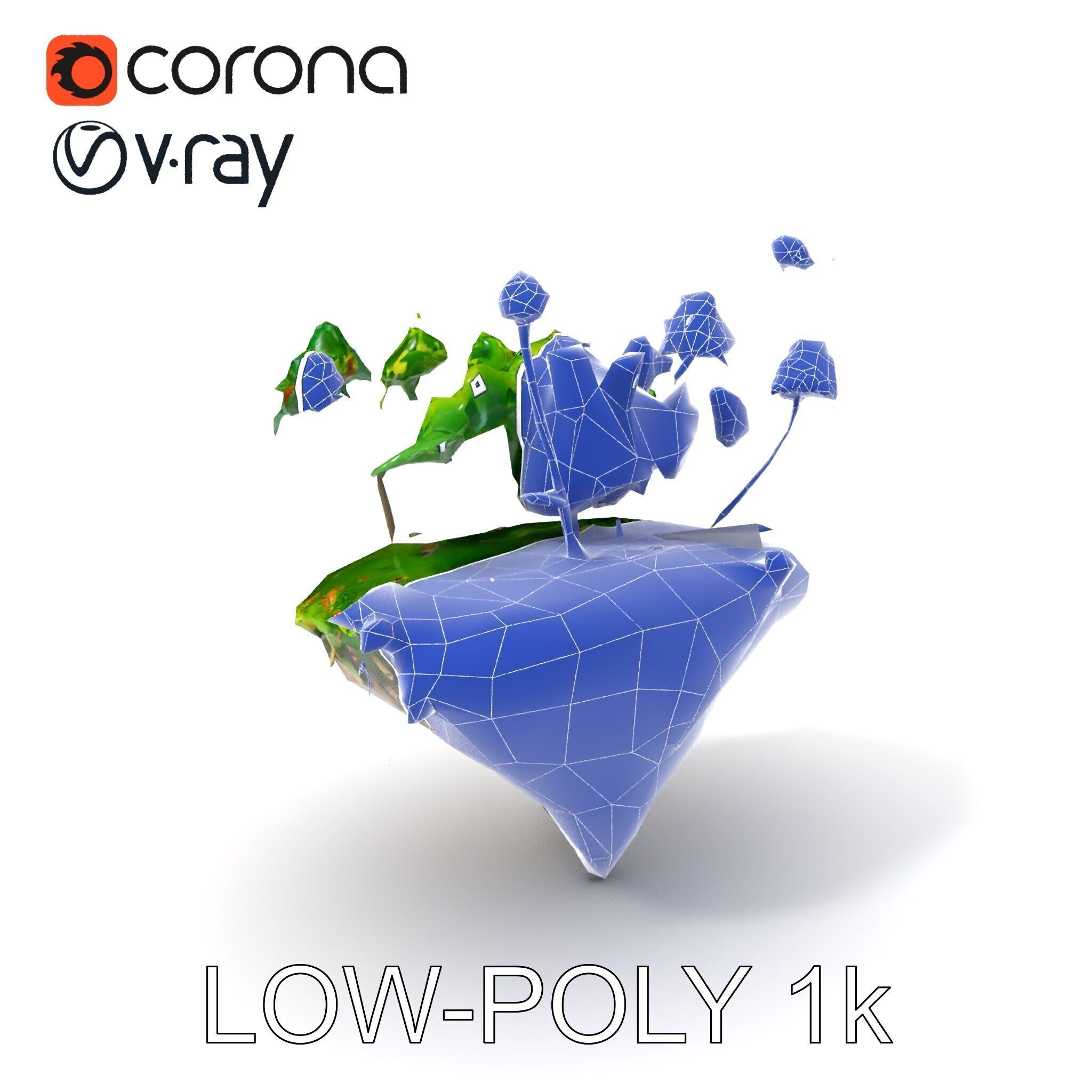 Tropical Island Paradise model pack Low-poly 3D model_23