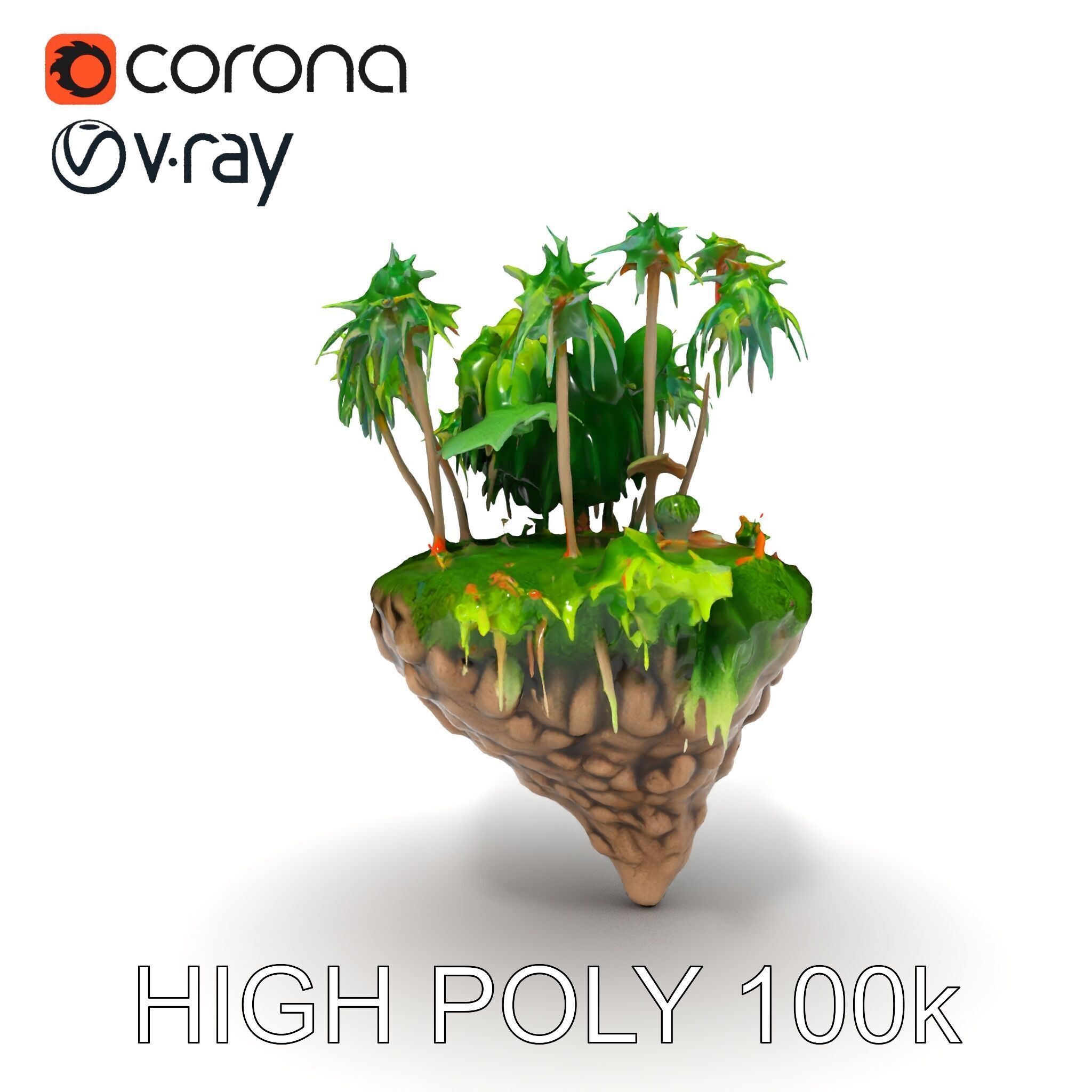 Tropical Island Paradise model pack Low-poly 3D model_21
