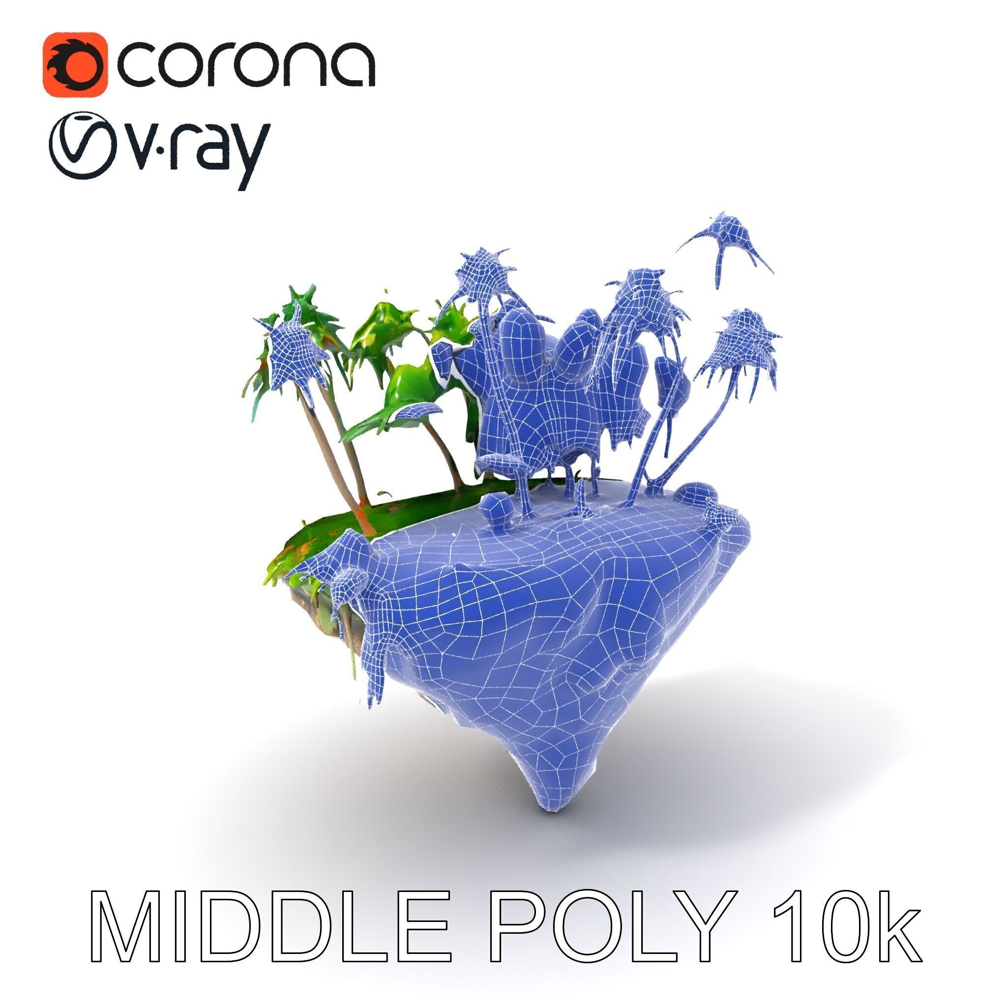 Tropical Island Paradise model pack Low-poly 3D model_30