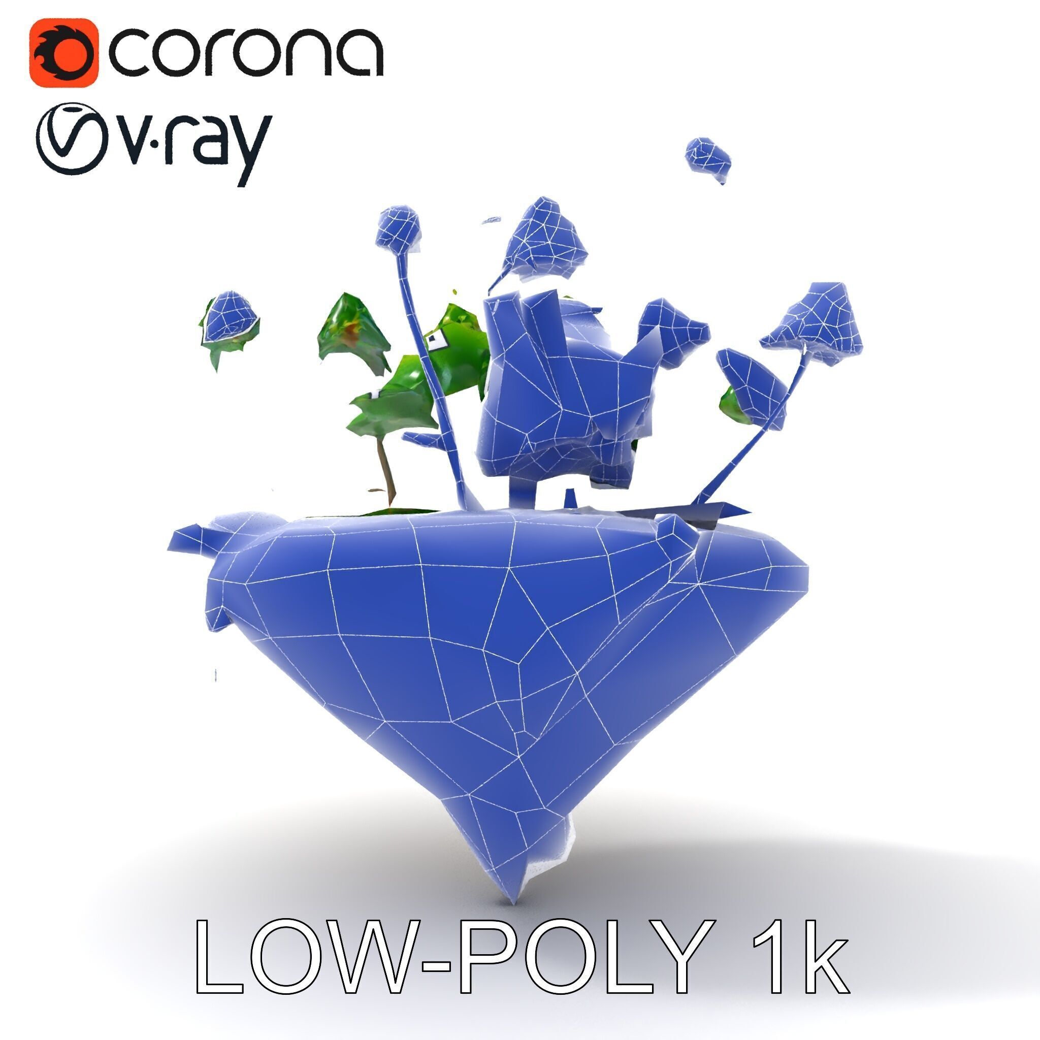 Tropical Island Paradise model pack Low-poly 3D model_7