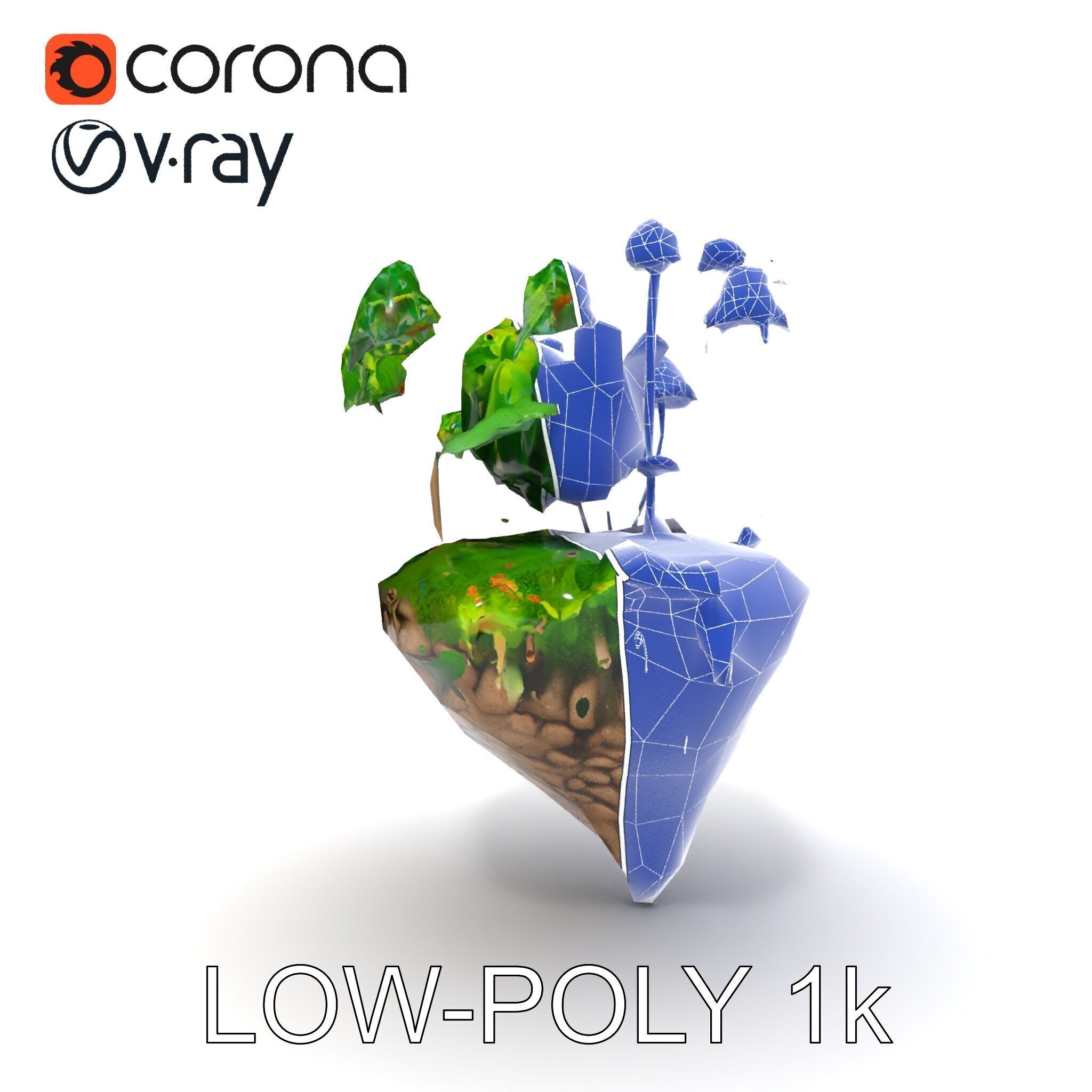 Tropical Island Paradise model pack Low-poly 3D model_33