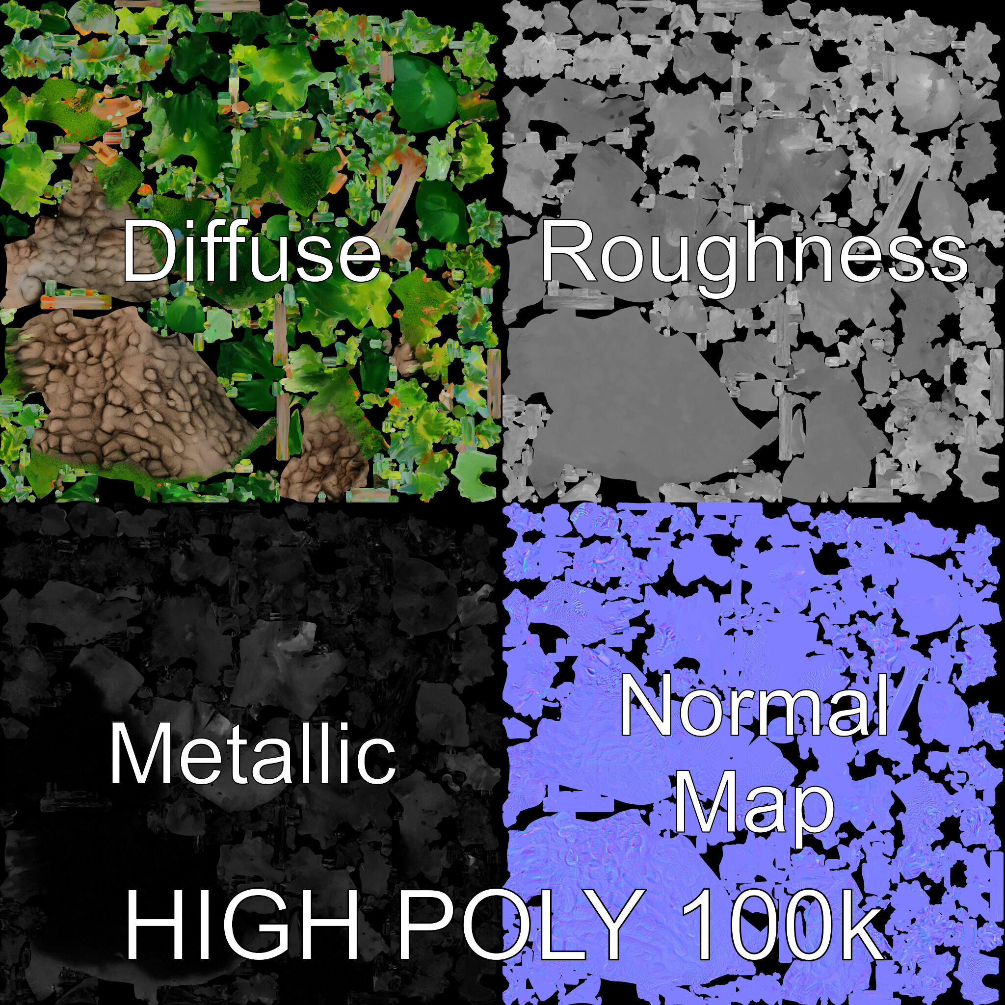 Tropical Island Paradise model pack Low-poly 3D model_2