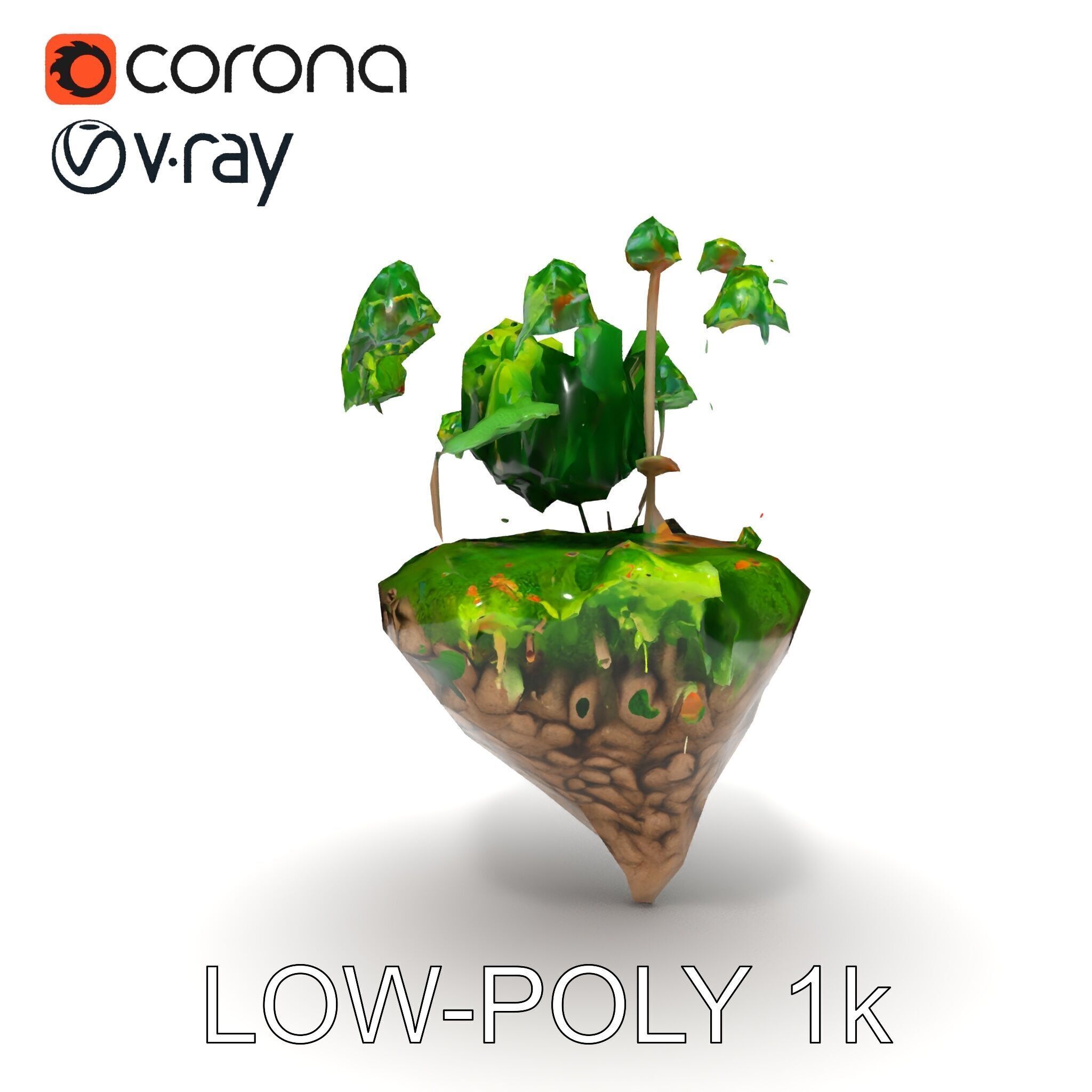 Tropical Island Paradise model pack Low-poly 3D model_20