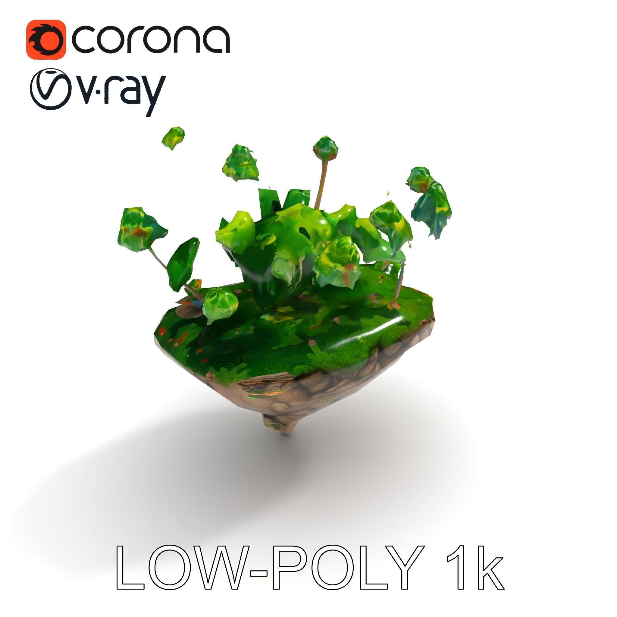 Tropical Island Paradise model pack Low-poly 3D model_31