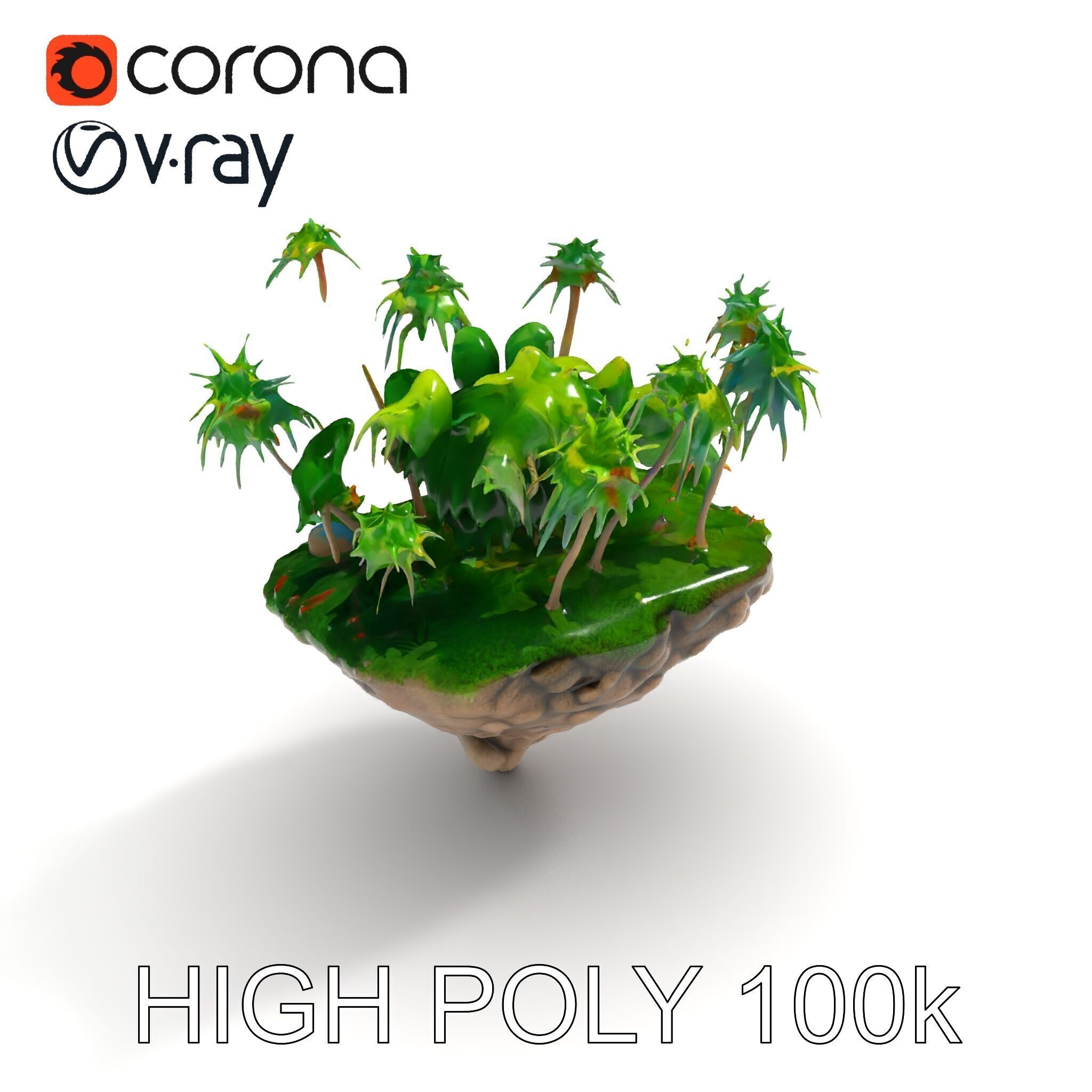 Tropical Island Paradise model pack Low-poly 3D model_34