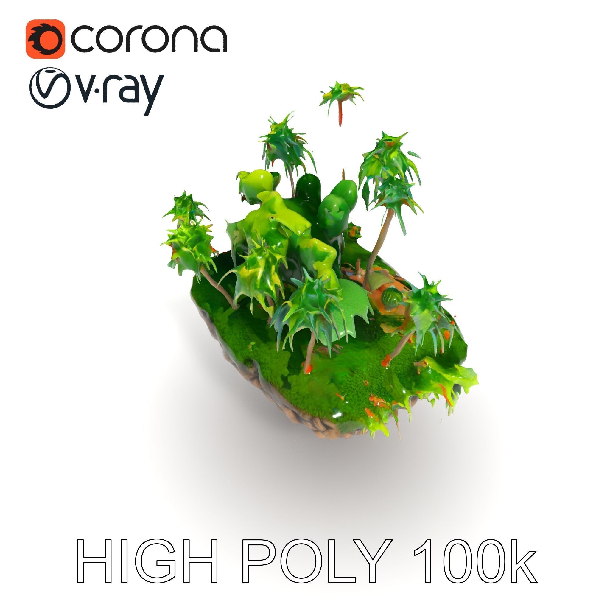 Tropical Island Paradise model pack Low-poly 3D model_14