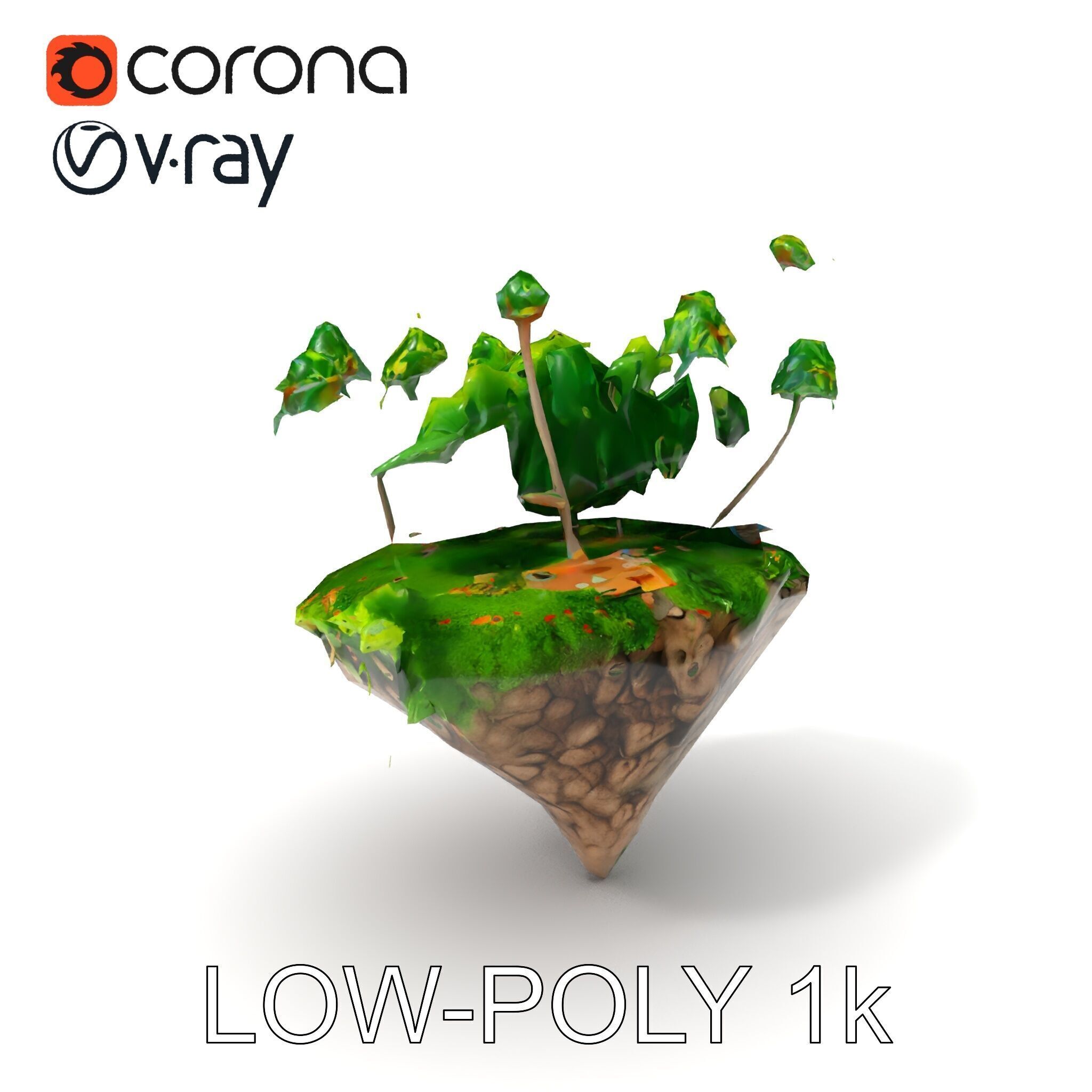 Tropical Island Paradise model pack Low-poly 3D model_18