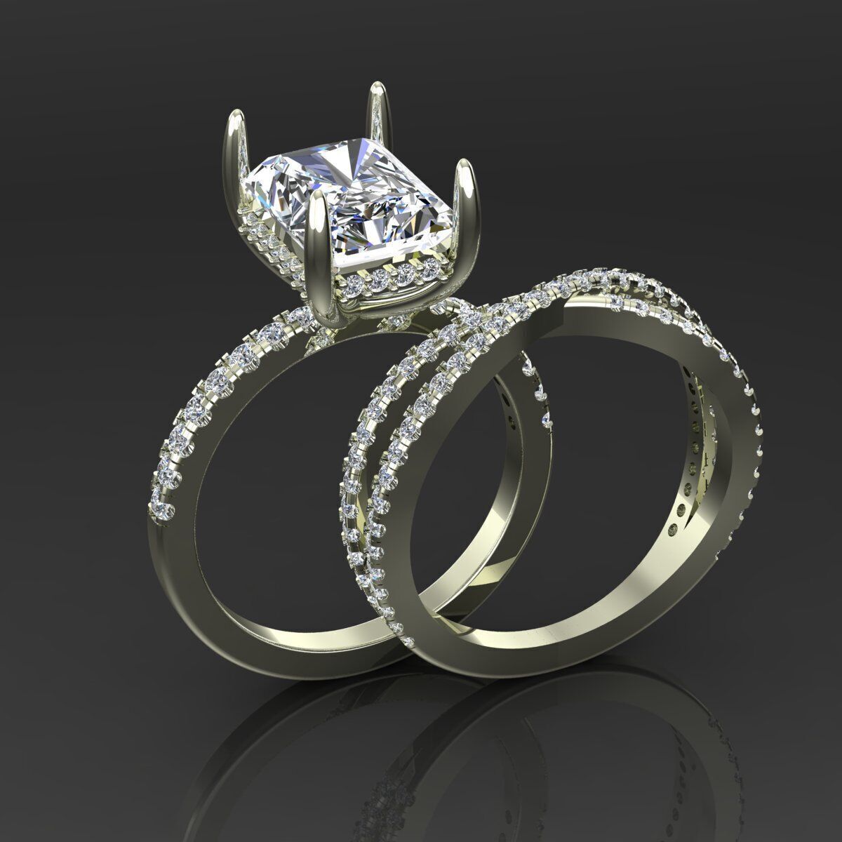 Solitaire Ring 3D print model_1