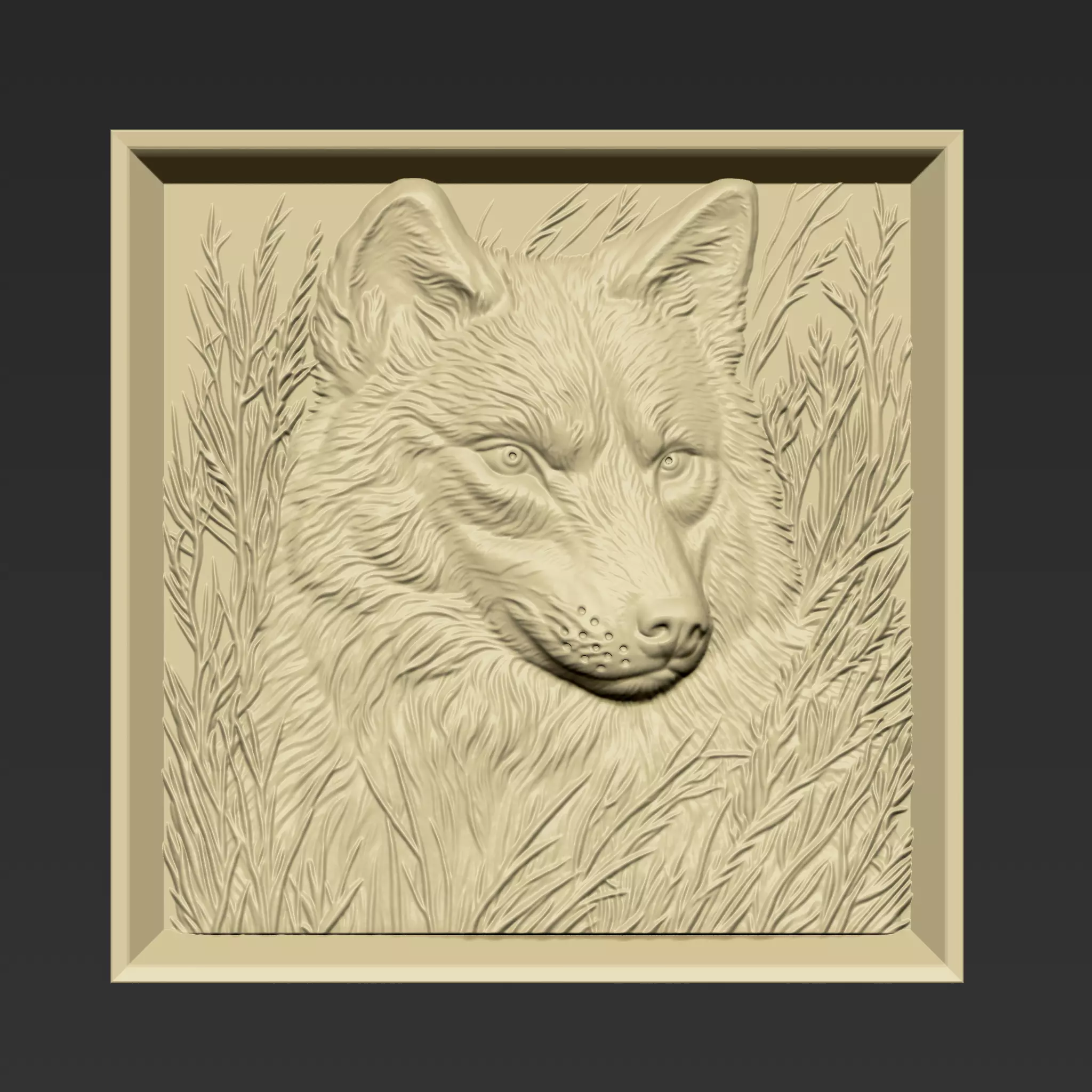 Wolf Head A142 3D print model